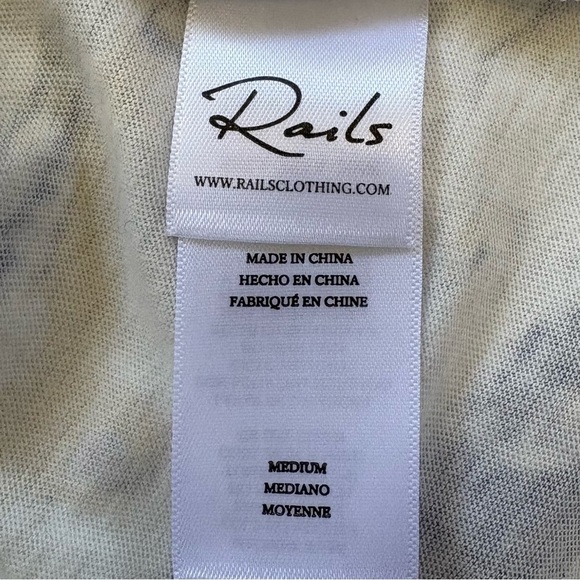 NWT RAILS The Racer Tank Blue Marble Cotton Size Medium - Picture 5 of 9